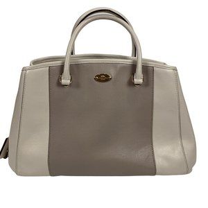 Coach Leather Handbag Light and Dark Gray